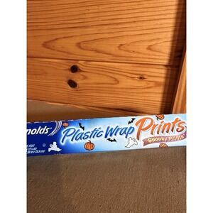 NEW Vintage Reynolds Plastic Wrap Spooky Prints 2001 - 25 Sq Feet (SU45)
